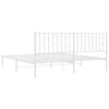 Stella Homewares Metal Bed Frame without Mattress with Headboard White 183x203 cm King
