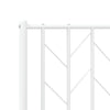 Stella Homewares Metal Bed Frame without Mattress with Headboard White 183x203 cm King
