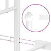 Stella Homewares Metal Bed Frame without Mattress with Headboard White 183x203 cm King
