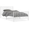 Stella Homewares Metal Bed Frame without Mattress with Footboard White 107x203 cm King Single