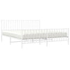 Stella Homewares Metal Bed Frame without Mattress with Footboard White 183x203 cm King