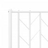 Stella Homewares Metal Bed Frame without Mattress with Footboard White 183x203 cm King