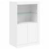 Stella Homewares Side Cabinet with LED Lights White Engineered Wood