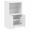 Stella Homewares Side Cabinet with LED Lights White Engineered Wood