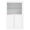 Stella Homewares Side Cabinet with LED Lights White Engineered Wood