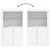 Stella Homewares Side Cabinet with LED Lights White Engineered Wood