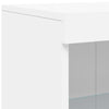 Stella Homewares Side Cabinet with LED Lights White Engineered Wood