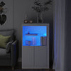 Stella Homewares Side Cabinet with LED Lights White Engineered Wood