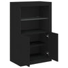Stella Homewares Side Cabinet with LED Lights Black Engineered Wood