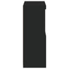 Stella Homewares Side Cabinet with LED Lights Black Engineered Wood