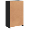 Stella Homewares Side Cabinet with LED Lights Black Engineered Wood