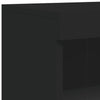 Stella Homewares Side Cabinet with LED Lights Black Engineered Wood