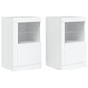 Stella Homewares Side Cabinets with LED Lights 2 pcs White Engineered Wood