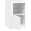Stella Homewares Side Cabinets with LED Lights 2 pcs White Engineered Wood