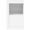 Stella Homewares Side Cabinets with LED Lights 2 pcs White Engineered Wood