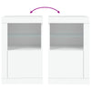 Stella Homewares Side Cabinets with LED Lights 2 pcs White Engineered Wood