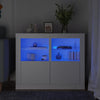 Stella Homewares Side Cabinets with LED Lights 2 pcs White Engineered Wood