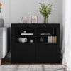 Stella Homewares Side Cabinets with LED Lights 2 pcs Black Engineered Wood
