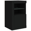 Stella Homewares Side Cabinets with LED Lights 2 pcs Black Engineered Wood