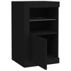 Stella Homewares Side Cabinets with LED Lights 2 pcs Black Engineered Wood