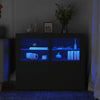 Stella Homewares Side Cabinets with LED Lights 2 pcs Black Engineered Wood