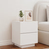 Stella Homewares Bedside Cabinets with LED Lights 2 pcs White Engineered Wood