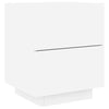 Stella Homewares Bedside Cabinets with LED Lights 2 pcs White Engineered Wood