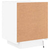 Stella Homewares Bedside Cabinets with LED Lights 2 pcs White Engineered Wood