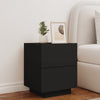 Stella Homewares Bedside Cabinet with LED Lights Black Engineered Wood