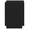 Stella Homewares Bedside Cabinet with LED Lights Black Engineered Wood