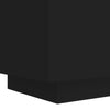 Stella Homewares Bedside Cabinet with LED Lights Black Engineered Wood