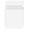 Stella Homewares Bedside Cabinet with LED Lights White 35x39x55 cm
