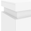 Stella Homewares Bedside Cabinet with LED Lights White 35x39x55 cm
