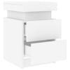 Stella Homewares Bedside Cabinets with LED Lights 2 pcs White 35x39x55 cm