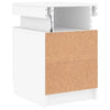 Stella Homewares Bedside Cabinets with LED Lights 2 pcs White 35x39x55 cm