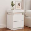 Stella Homewares Bedside Cabinets with LED Lights 2 pcs White 35x39x55 cm