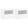 Stella Homewares Bedside Cabinets with LED Lights 2 pcs White 50x40x45 cm