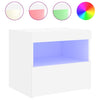 Stella Homewares Bedside Cabinets with LED Lights 2 pcs White 50x40x45 cm