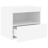 Stella Homewares Bedside Cabinets with LED Lights 2 pcs White 50x40x45 cm