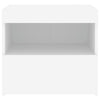 Stella Homewares Bedside Cabinets with LED Lights 2 pcs White 50x40x45 cm