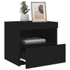 Stella Homewares Bedside Cabinets with LED Lights 2 pcs Black 50x40x45 cm