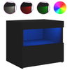 Stella Homewares Bedside Cabinets with LED Lights 2 pcs Black 50x40x45 cm