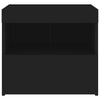 Stella Homewares Bedside Cabinets with LED Lights 2 pcs Black 50x40x45 cm
