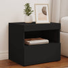 Stella Homewares Bedside Cabinets with LED Lights 2 pcs Black 50x40x45 cm