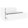 Stella Homewares Bedside Cabinet with LED Lights White 70x36x40.5 cm
