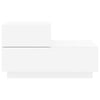Stella Homewares Bedside Cabinet with LED Lights White 70x36x40.5 cm