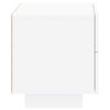 Stella Homewares Bedside Cabinet with LED Lights White 70x36x40.5 cm
