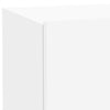 Stella Homewares Bedside Cabinet with LED Lights White 70x36x40.5 cm