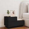Stella Homewares Bedside Cabinet with LED Lights Black 70x36x40.5 cm