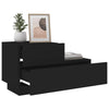 Stella Homewares Bedside Cabinet with LED Lights Black 70x36x40.5 cm
